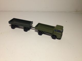 Vintage Matchbox Superfast Mercedes Army Truck And Trailer