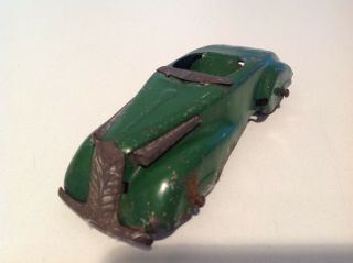 Marx 6 - Inch Green Metal Roadster That Has 2 - Slots For A Driver,  1940 