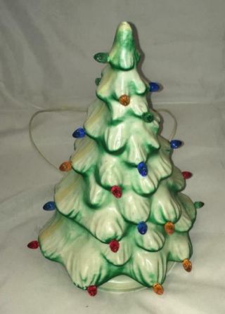 Vintage Union Products Blow Mold Lighted Christmas Tree W/extra Color Bulbs Box