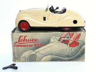 Schuco Examico 4001 Bmw 328 (cream Pre - War Fully With Key)