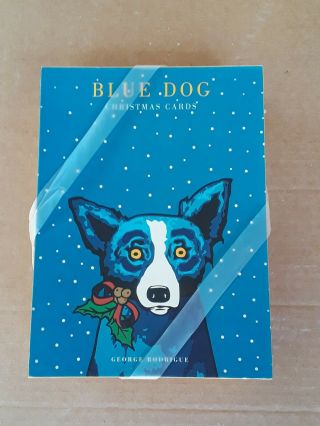 Rare George Rodrigue Blue Dog Christmas Cards - 2000 15 Total W/envelopes