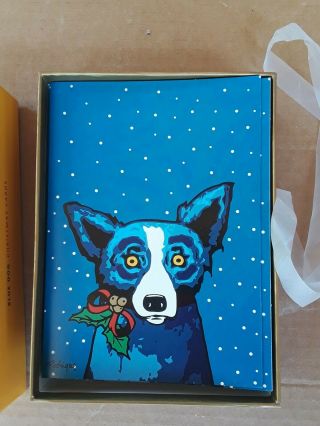RARE George Rodrigue Blue Dog Christmas Cards - 2000 15 TOTAL w/ENVELOPES 2