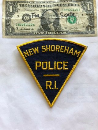 Rarer Shoreham Rhode Island Police Patch Un - Sewn Great Shape