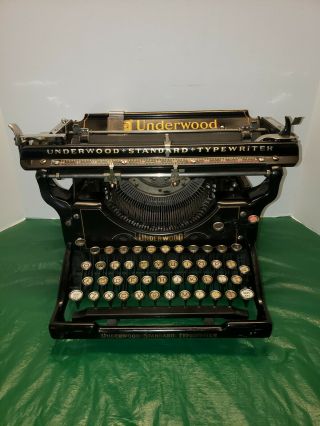 Vintage Underwood Standard Typewriter 3,  11 Inch Serial 3571595 - 12
