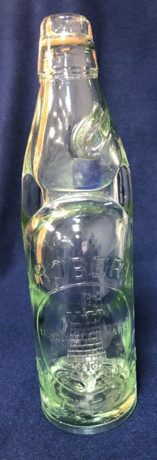 J.  Roberts Castleford Blue Marble Codd Bottle