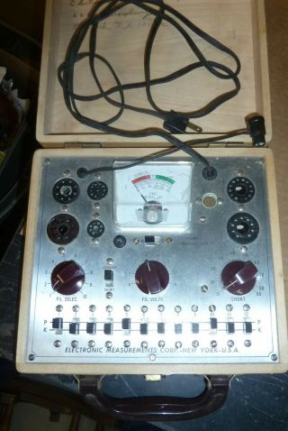 Vintage 1966 Emc - 213 Tube Tester With Manuals