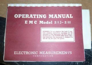 Vintage 1966 EMC - 213 Tube Tester with Manuals 3