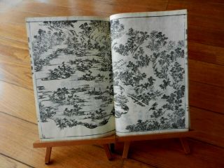 Orig Japanese Woodblock Print Book Set (5 vols) GARDENS & LANDSCAPING 19thc 2