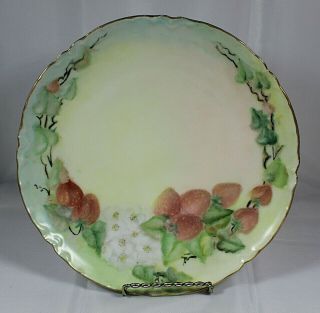 Vintage Haviland Limoges France Hand Painted Strawberries Display Plate