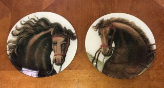 John Derian Co Horse Plate Handmade In Usa Signed (2 Plates)