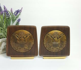 Vintage Eagle Great Seal Of The United States Of America Bookends