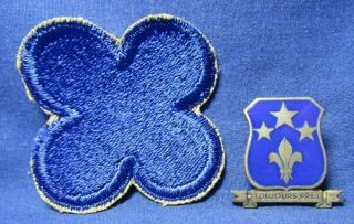 Wwii 88th Infantry Division Blue Devils Patch And 351st Infantry Regiment Di Pin