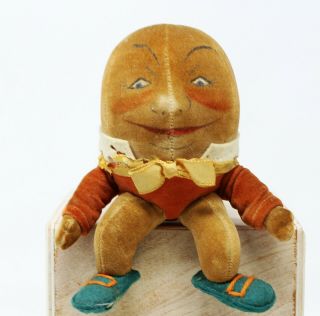 Very rare and early felt mohair Humpty Dumpty doll figure 2