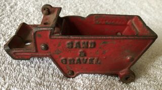 Vintage 1930s Cast Iron Hubley Sand And Gravel Wagon
