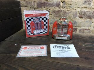 1996 Coca - Cola Seeburg 100 Wall - O - Matic Musical Coin Jukebox Bank  W Box