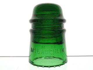 Glower 7up Green Mclaughlin No 16 Glass Toll Insulator