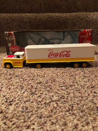 Vintage Coca Cola Coke Ertl 1960 Cab And Trailer 1/43 Rare 2000