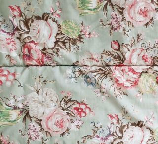 Vintage Ralph Lauren Charlotte Floral Queen Comforter Shabby Chic Rn 6087