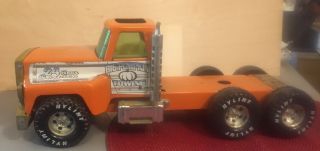 Vintage Nylint Pressed Steel Big Pumpkin Orange Wrecker/tow Truck 80s Mack/ford