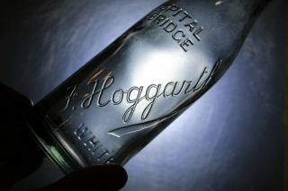 Soda Bottle Vintage F.  Hoggarth Rare Old Embossed