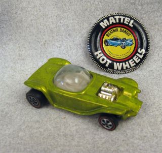1968 Antifreeze Beatnik Bandit Redline Hot Wheels Mattel Us Button