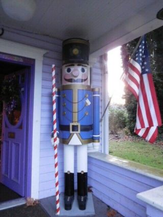 Life Size Nutcracker Store Display 7 Foot Tall Wood Rare Hard To Find