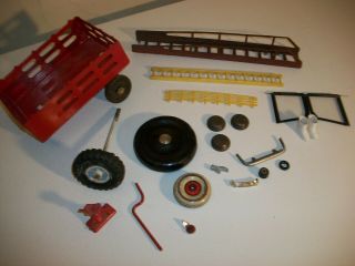 Marx Stake Side Trailer Plus Assorted Parts For Restoration Projects
