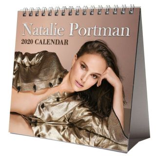 Natalie Portman Desktop Calendar 2020,  Gift 3 Stickers Sexy Woman
