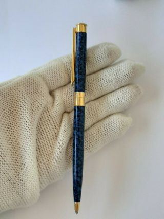 Montblanc Noblesse Roller Ball Pen Marble Blue Made In Germany