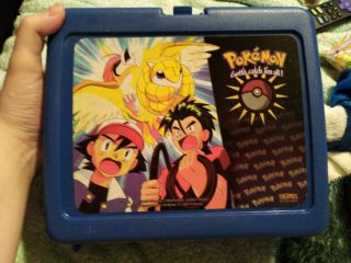 Pokemon Vintage Lunch Box 1999 With Thermos And Pringles Holder,