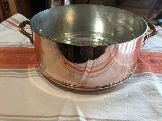 Vintage Tin Lined Copper Steamer Insert Fits 9.  5 Mauviel Pot