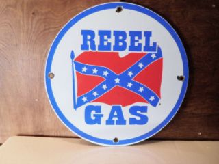 Vintage Porcelain Gas Station Sign 12  Round Sign.  This Is A Sign
