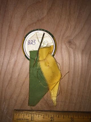 8th World Boy Scout Jamboree 1955 Button Pin with Ribbons 2