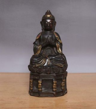 30cm Large Antique Chinese Bronze Or Copper Statue Of Buddha
