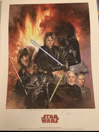 Star Wars Celebration Iii (2005) Rise Of The Sith Print By Dave Dorman (ap)