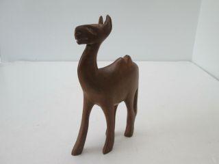 Vintage Hand Carved Wooden Camel Made In Kenya 3845