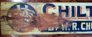 EARLY 1900 ' s CHILTON PAINTS WOODEN SIGN W.  R.  CHURCH COXSACKIE YORK 5 