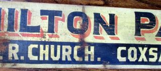 EARLY 1900 ' s CHILTON PAINTS WOODEN SIGN W.  R.  CHURCH COXSACKIE YORK 5 