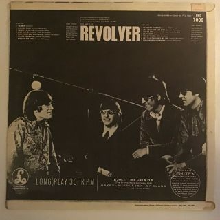 THE BEATLES Revolver Parlophone Yellow & Black UK 1966 LP 3