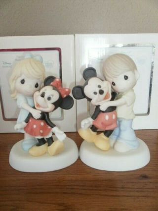 Precious Moments " You Are A Classic " 109007 & 109008 Mickey & Minnie Mouse Disney