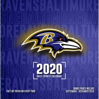 Turner Licensing,  2020 Calendars Baltimore Ravens Desk Calendar With Adhesive