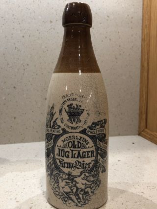 Antique Christian Moerleins Old Jug Lager Krug - Bier,  Cincinnati