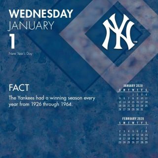 Turner Licensing,  2020 Calendars York Yankees Desk Calendar with Adhesive 2