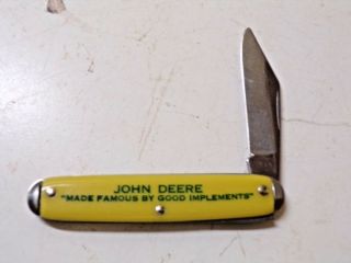 John Deere Yellow Handled Folding Knife Made Famous By Good Implements