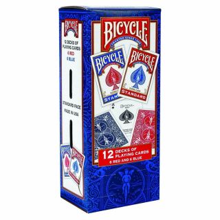 " Bicycle Poker Size Standard Index Playing Cards 12 Deck Player 