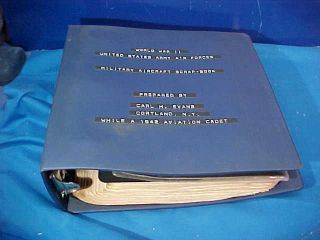 Orig 1942 Wwii Us Army Air Force Aviation Cadet Scrapbook W Airplanes Etc