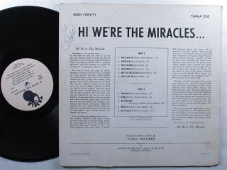MIRACLES Hi We ' re The Miracles TAMLA LP mono 2