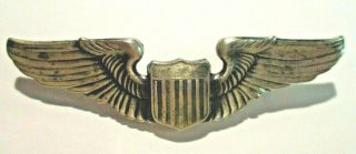 Wwii Us Air Force Sterling Silver Wings Pin