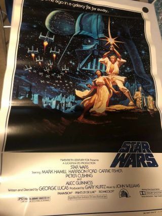 1992 Star Wars 15th Anniversary Poster Hildebrandt Style " B " 27x41 004925