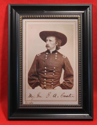 Reprint: Us Army Major General George A Custer Photo Post Card By Brady.  2